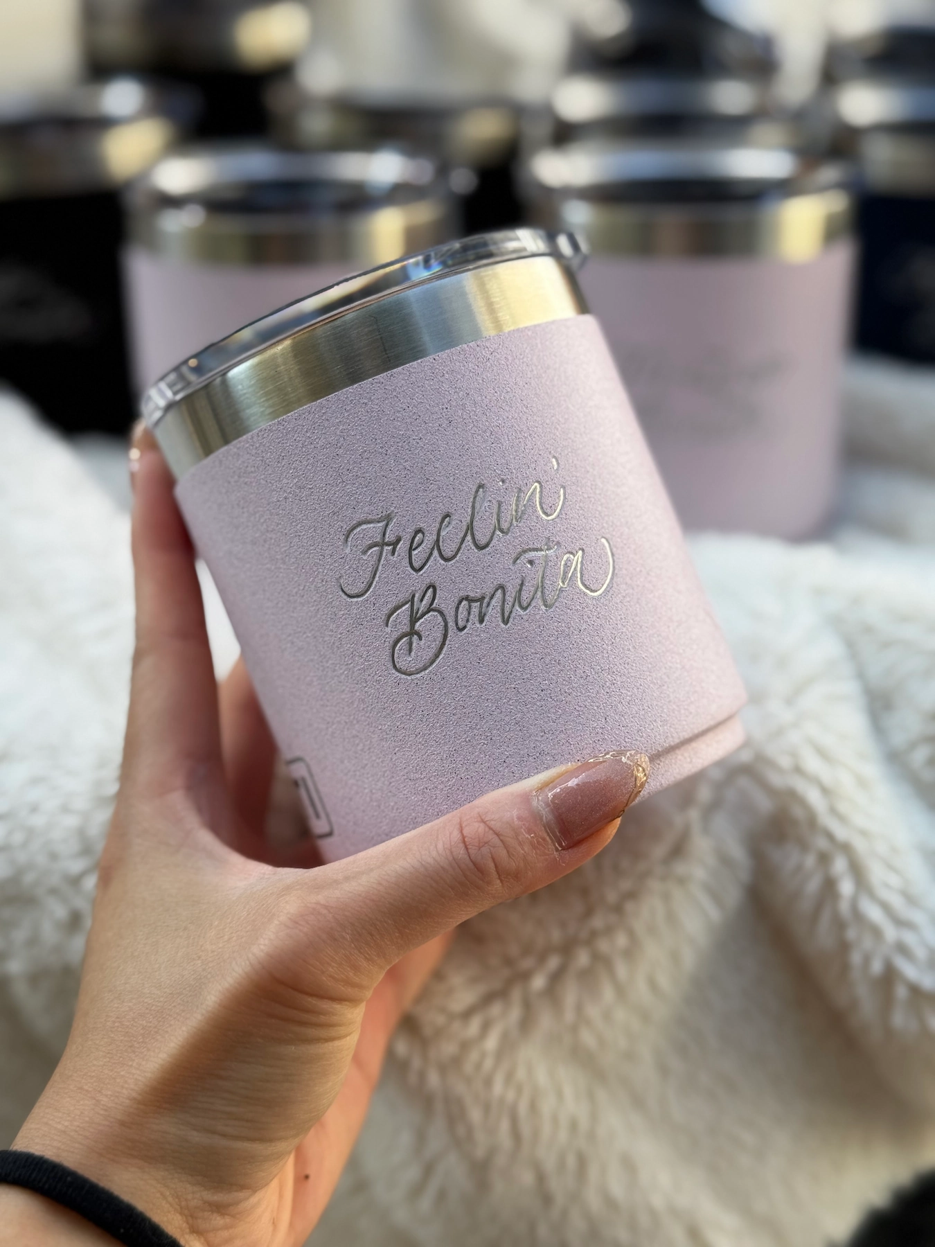 Personalized label on a glass product